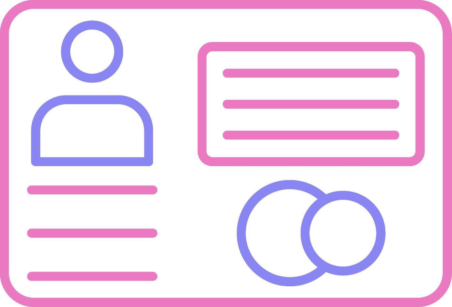 Business Card Linear Two Colour Icon vector