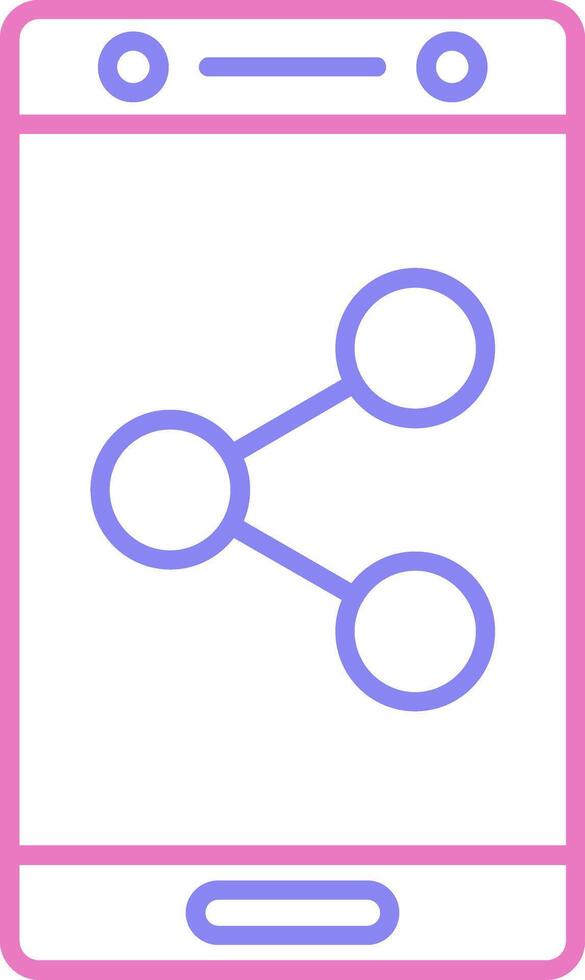 Share Linear Two Colour Icon vector
