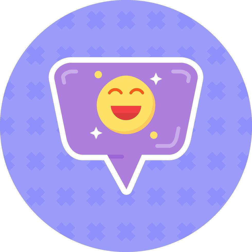 Emoji Flat Sticker Icon vector