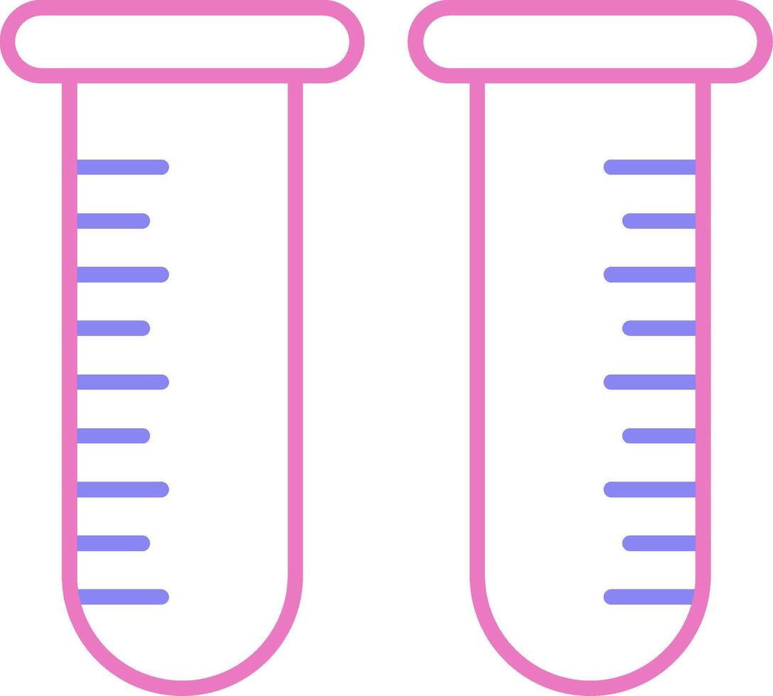 Test Tube Linear Two Colour Icon vector