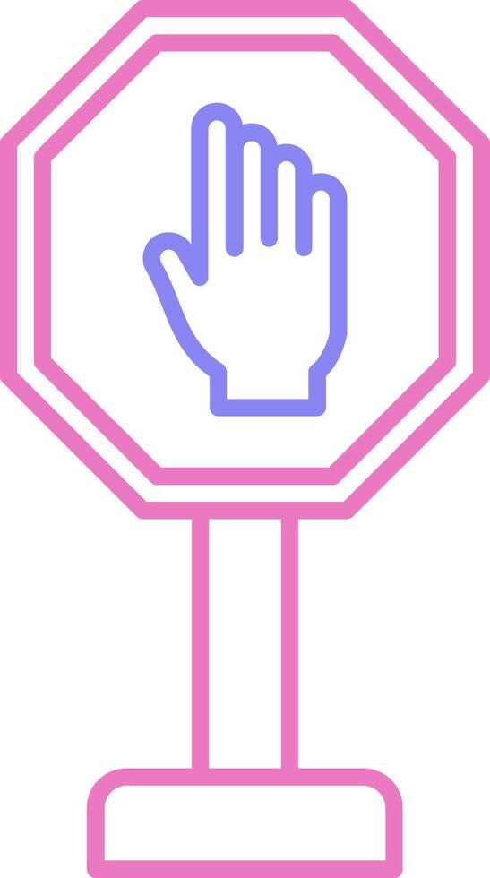Stop Linear Two Colour Icon vector