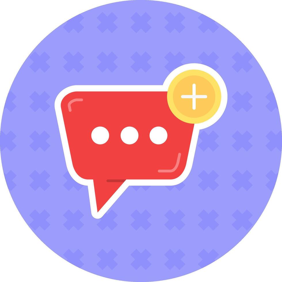 New message Flat Sticker Icon vector