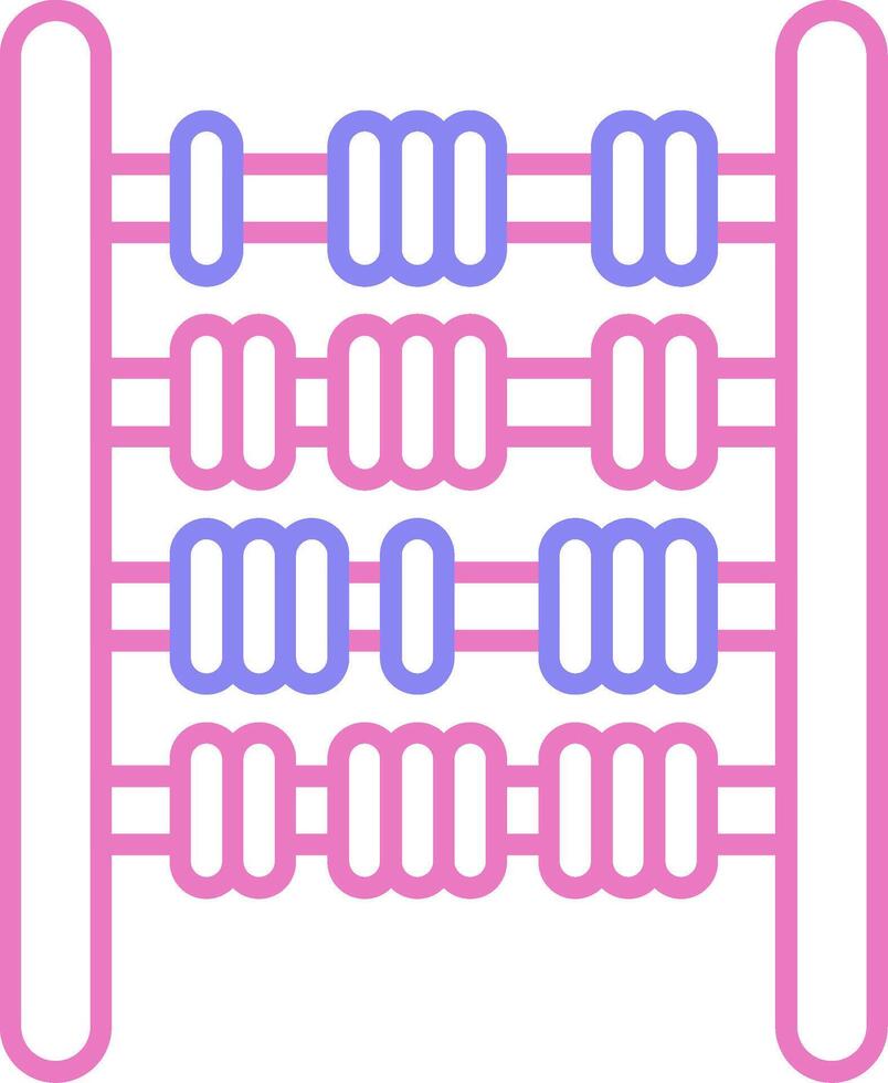 Abacus Linear Two Colour Icon vector