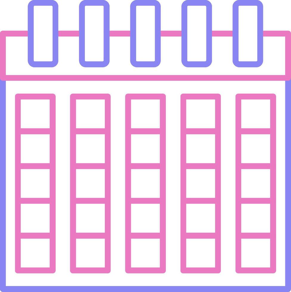 Schedule Linear Two Colour Icon vector