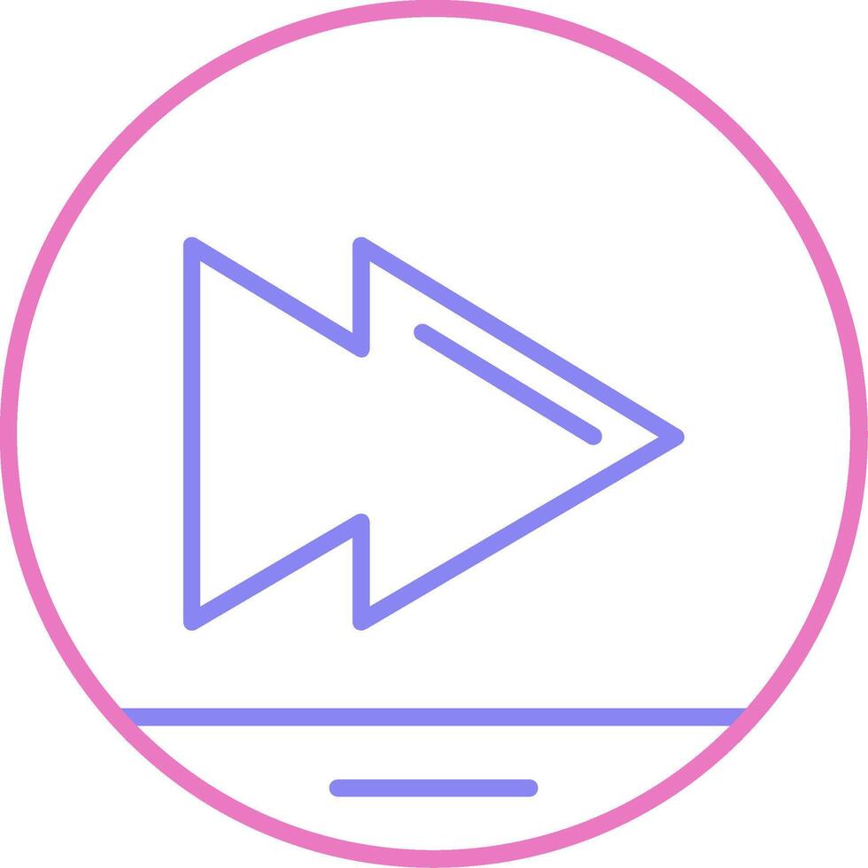 Skip Linear Two Colour Icon vector
