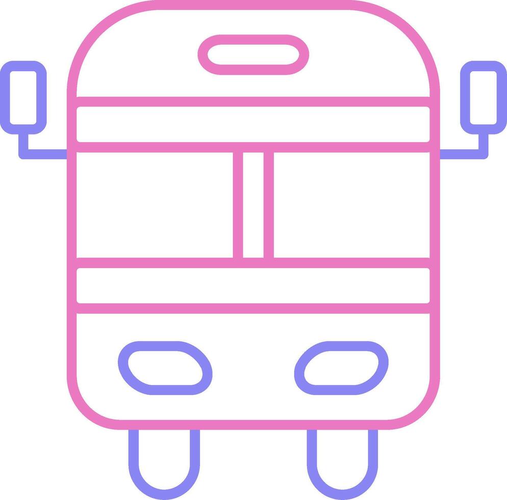 School Bus Linear Two Colour Icon vector