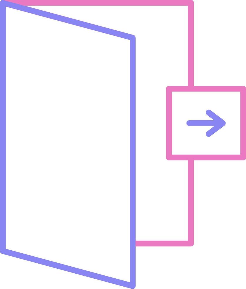Logout Linear Two Colour Icon vector