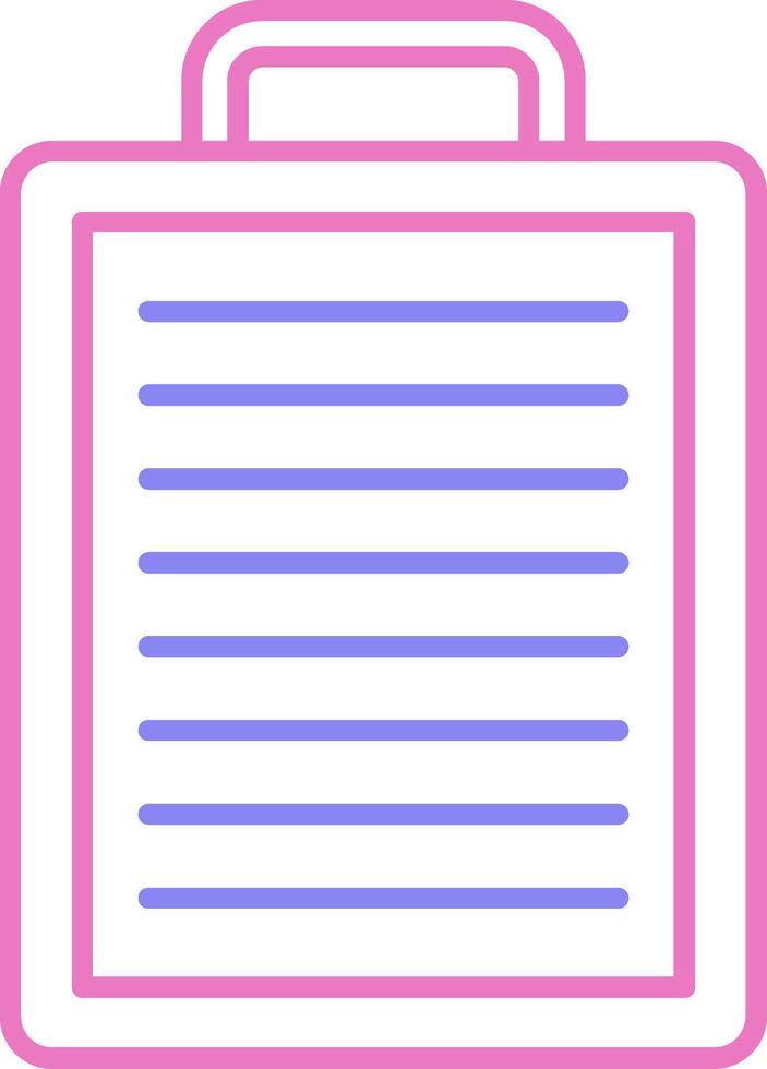 Clipboard Linear Two Colour Icon vector