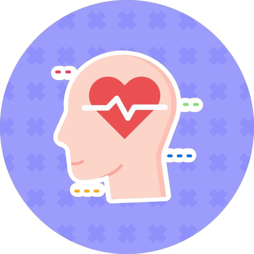 Wellness Flat Sticker Icon vector