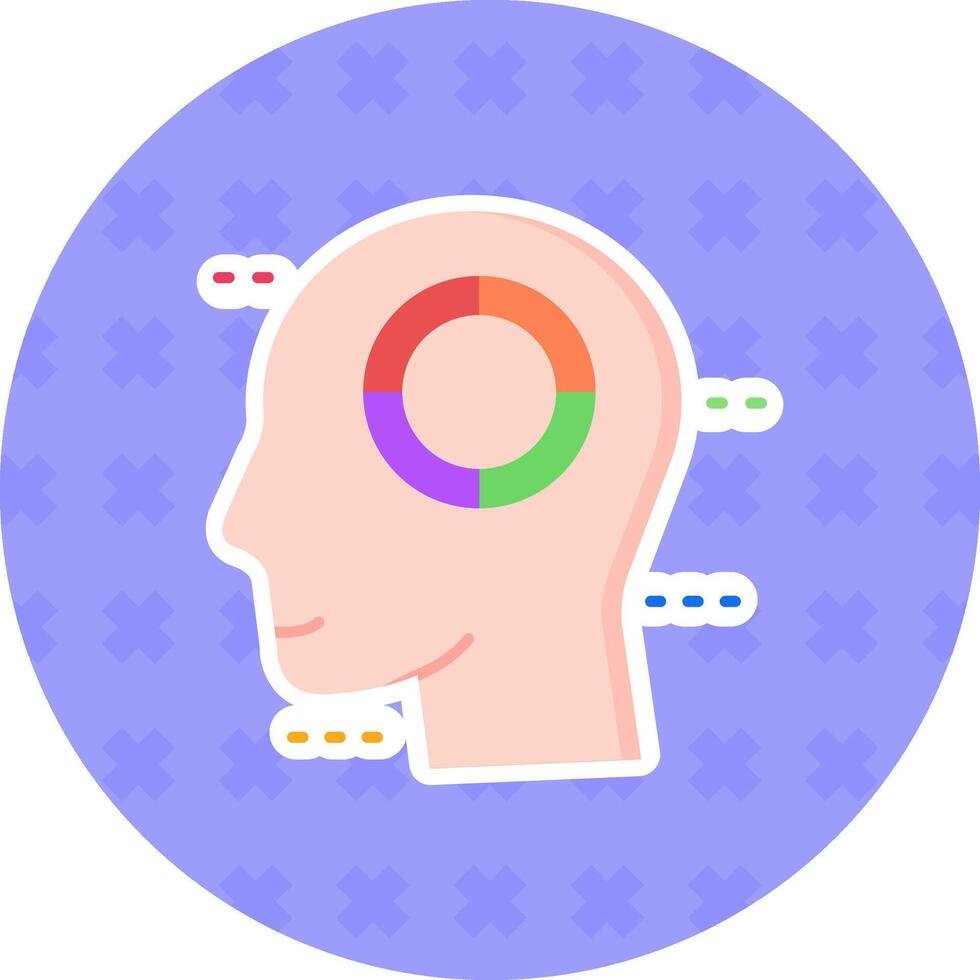 Sensitivity Flat Sticker Icon vector