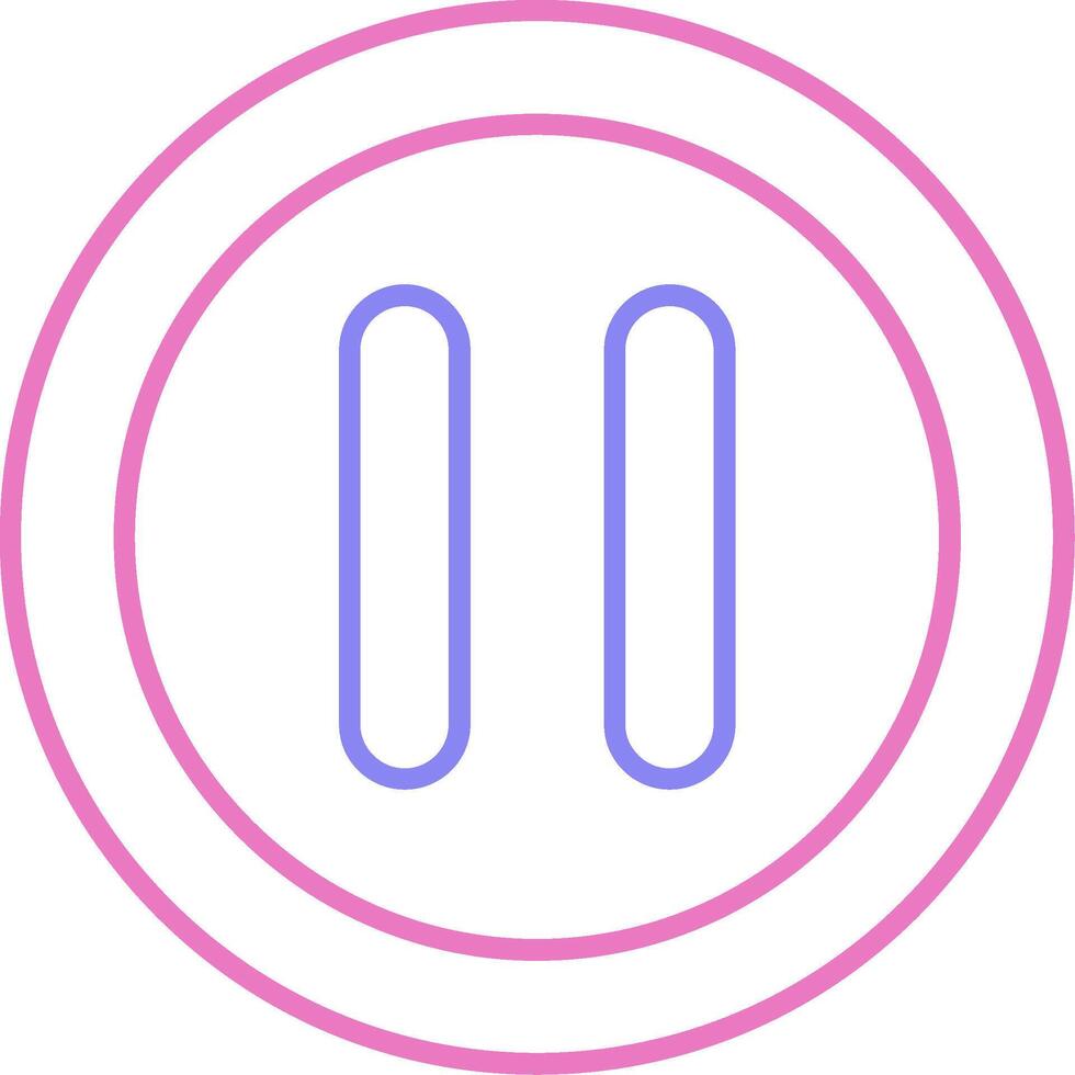 Pause Linear Two Colour Icon vector
