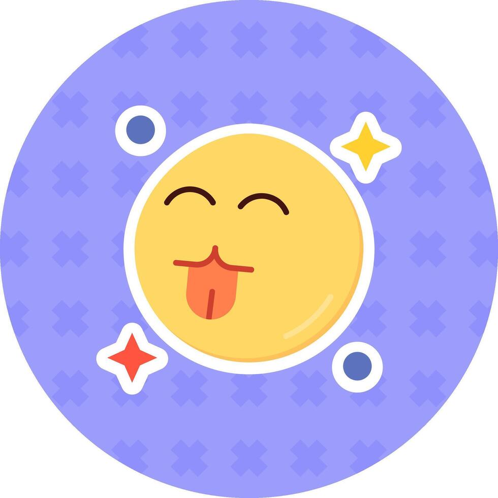 Cute Flat Sticker Icon vector