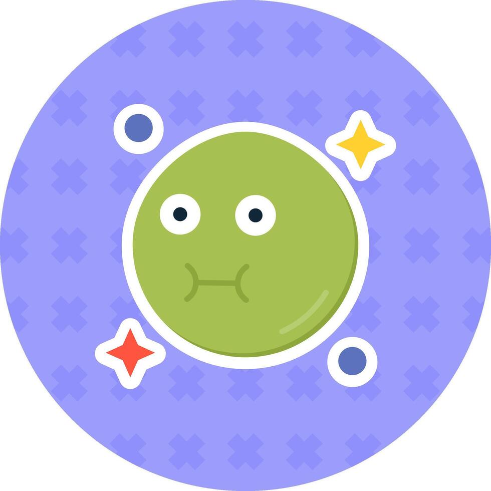 Sickness Flat Sticker Icon vector