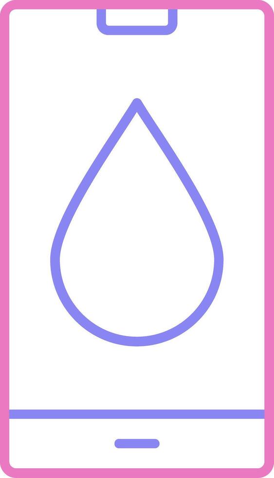 Water Drop Linear Two Colour Icon vector