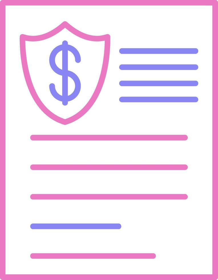 Insurance Linear Two Colour Icon vector