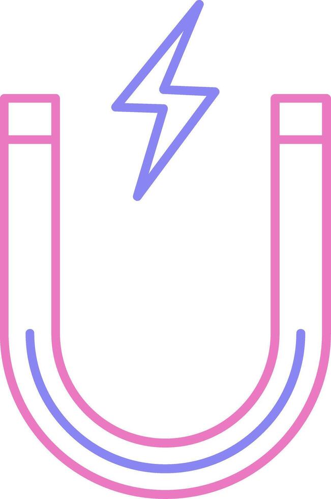 Magnet Linear Two Colour Icon vector