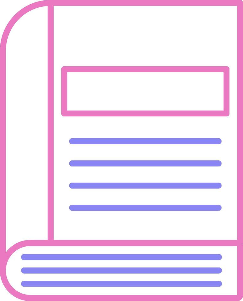 Book Linear Two Colour Icon vector