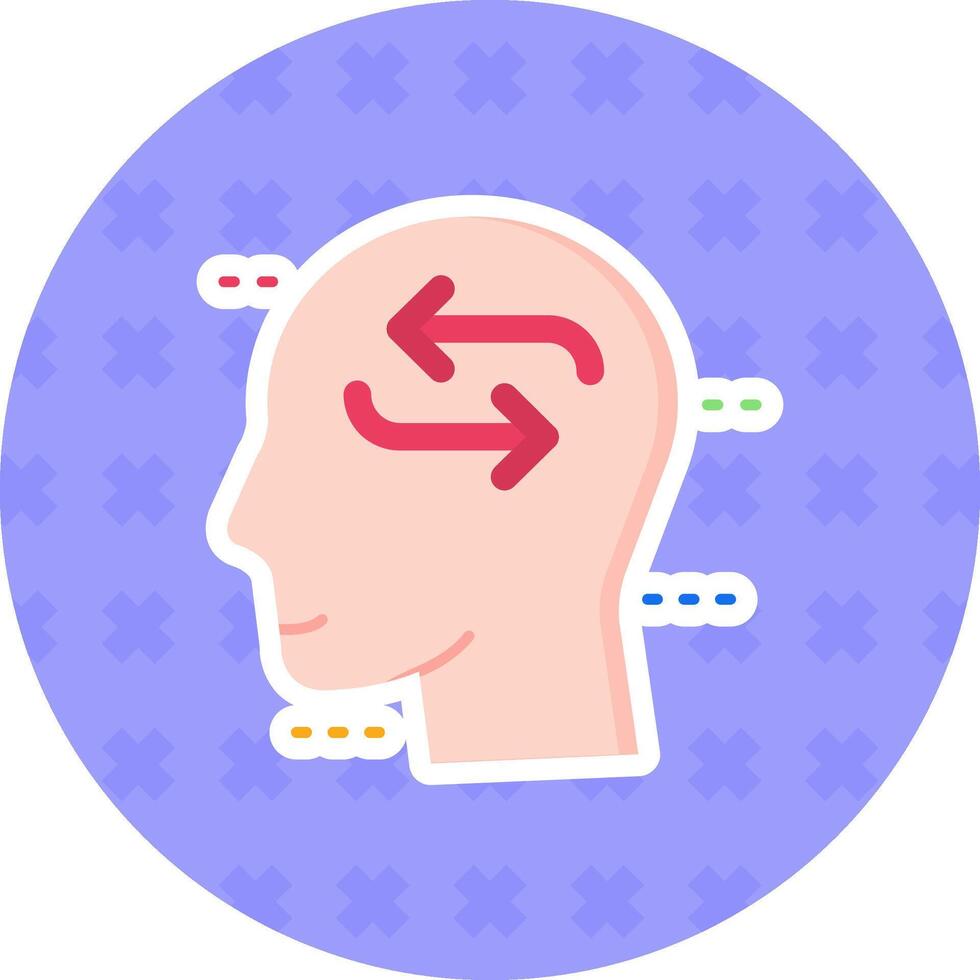 Change Flat Sticker Icon vector