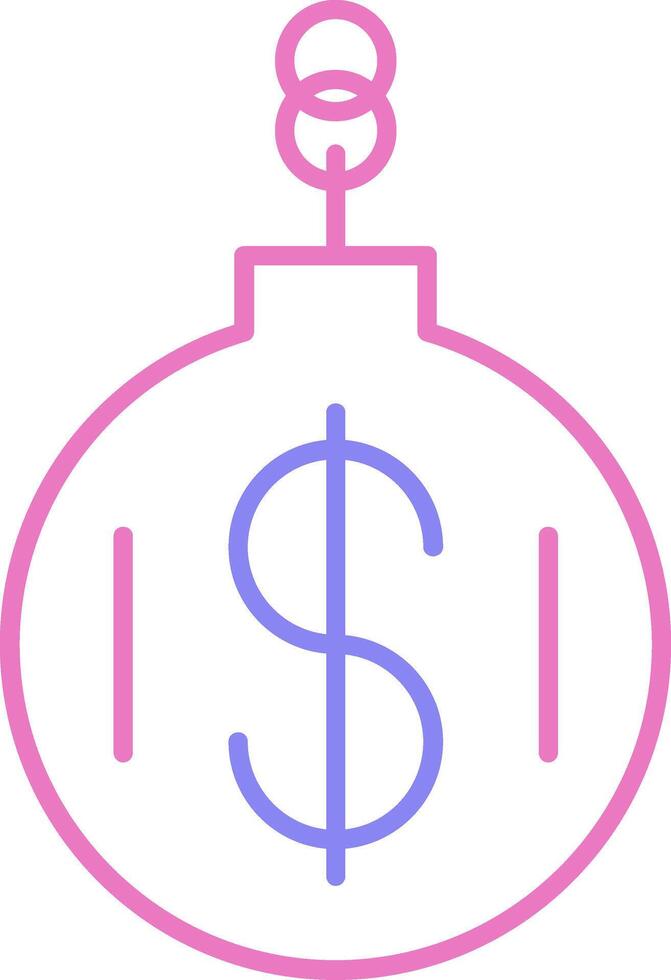 Debt Linear Two Colour Icon vector