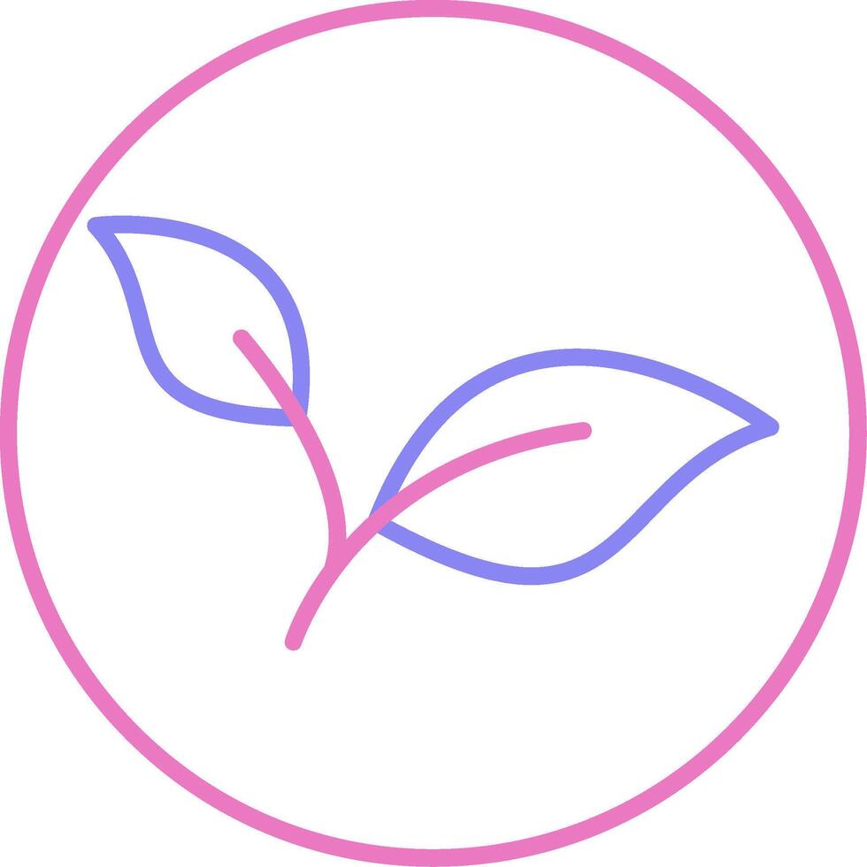Leaves Linear Two Colour Icon vector