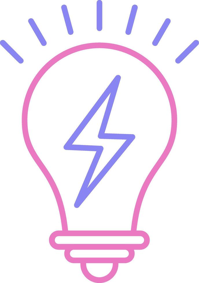 Light Bulb Linear Two Colour Icon vector