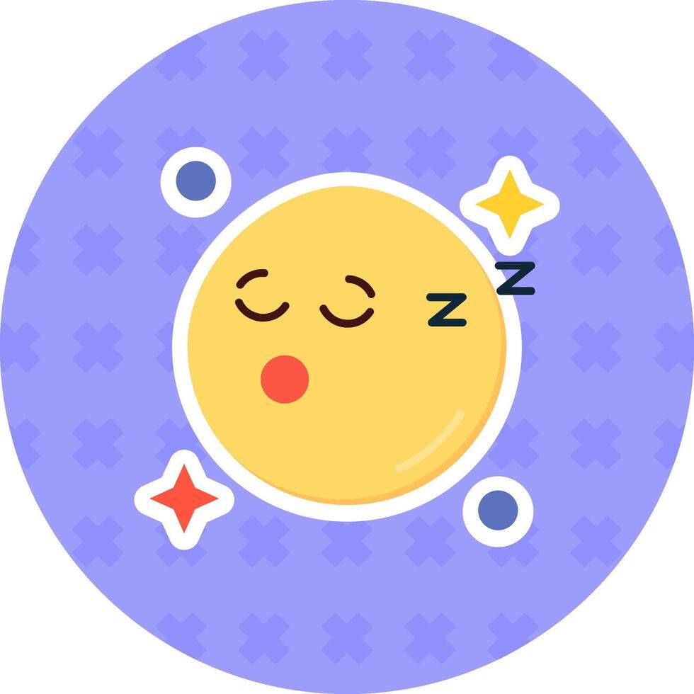 dormir plano pegatina icono vector