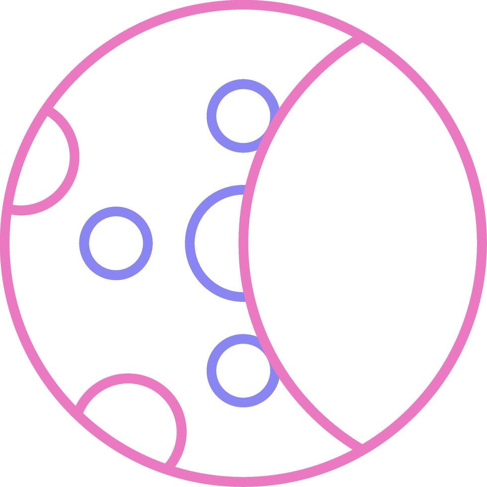 Moon Phase Linear Two Colour Icon vector