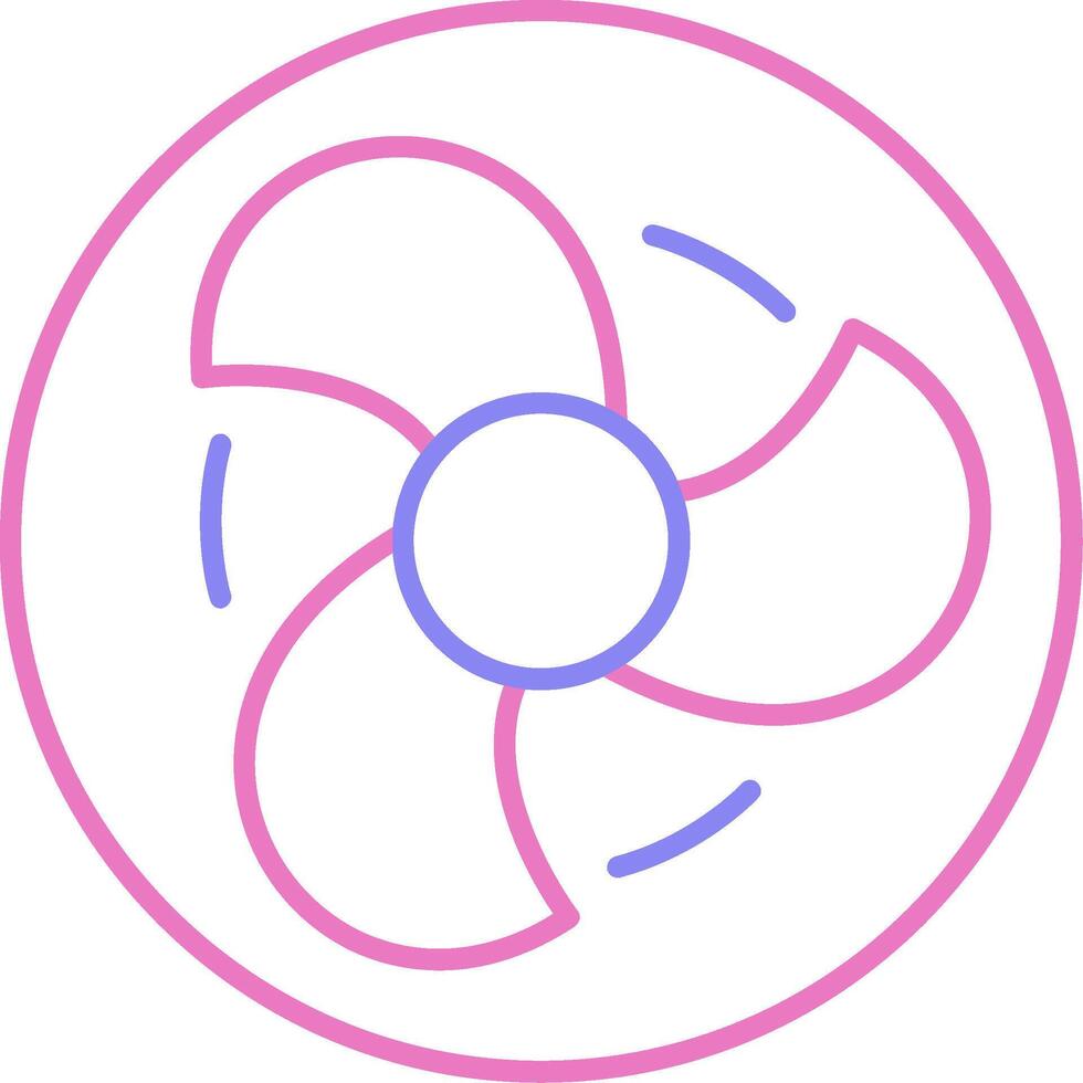 Fan Linear Two Colour Icon vector