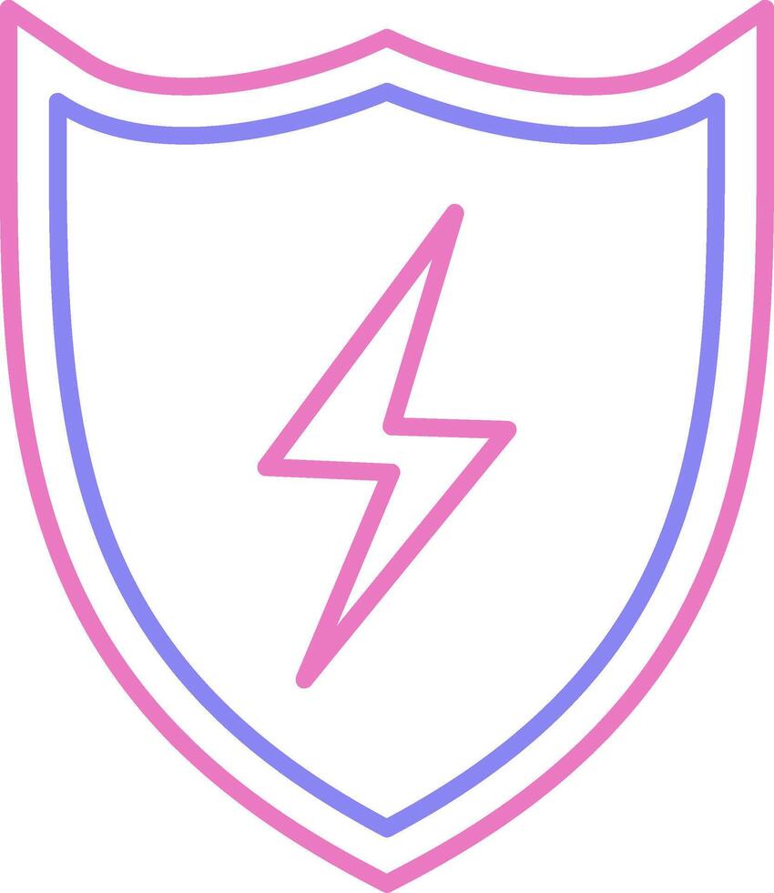 Shield Linear Two Colour Icon vector