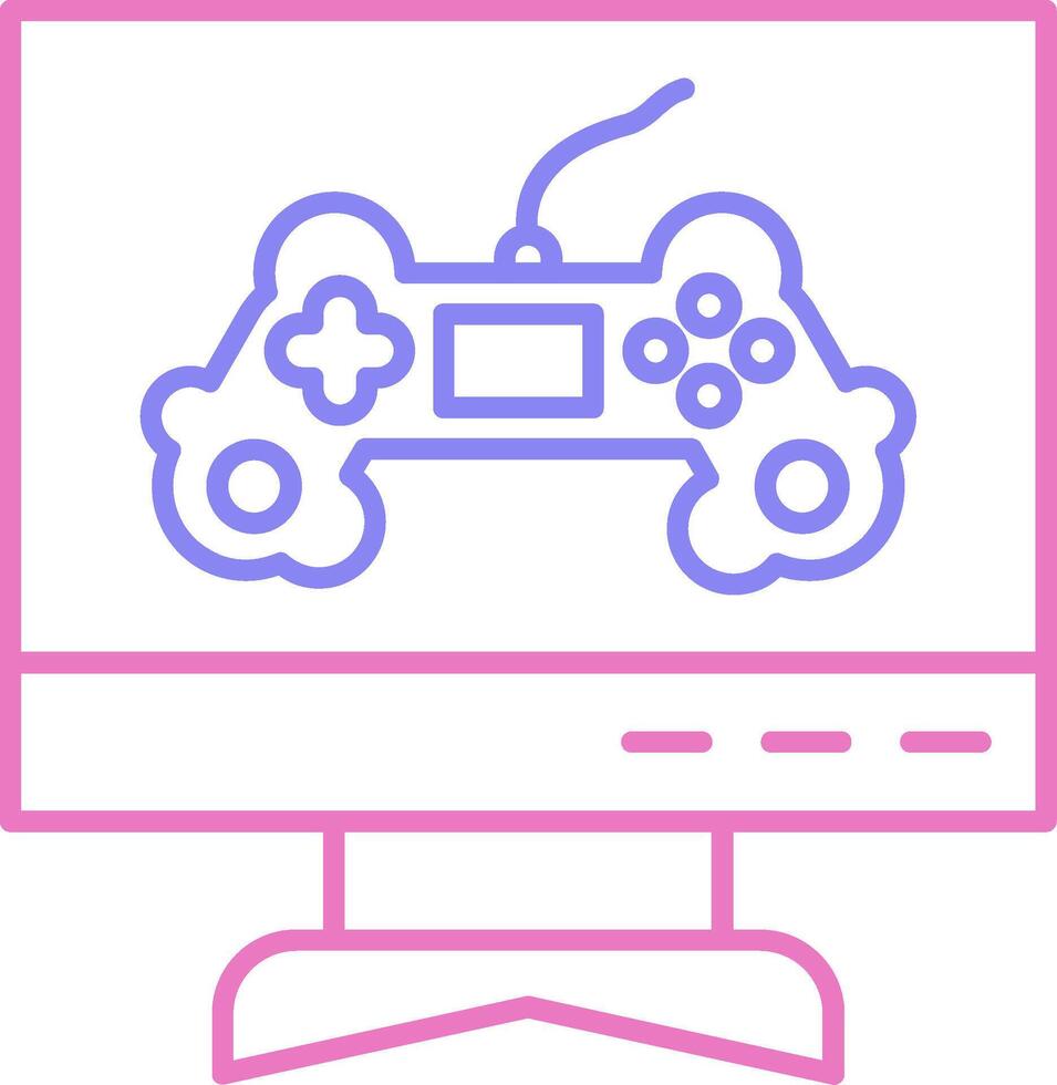 Space Gaming Linear Two Colour Icon vector