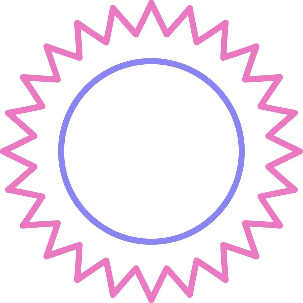 Sun Linear Two Colour Icon vector