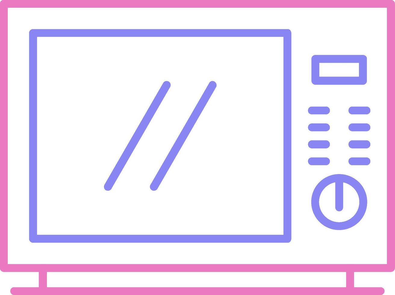 Microwave Linear Two Colour Icon vector