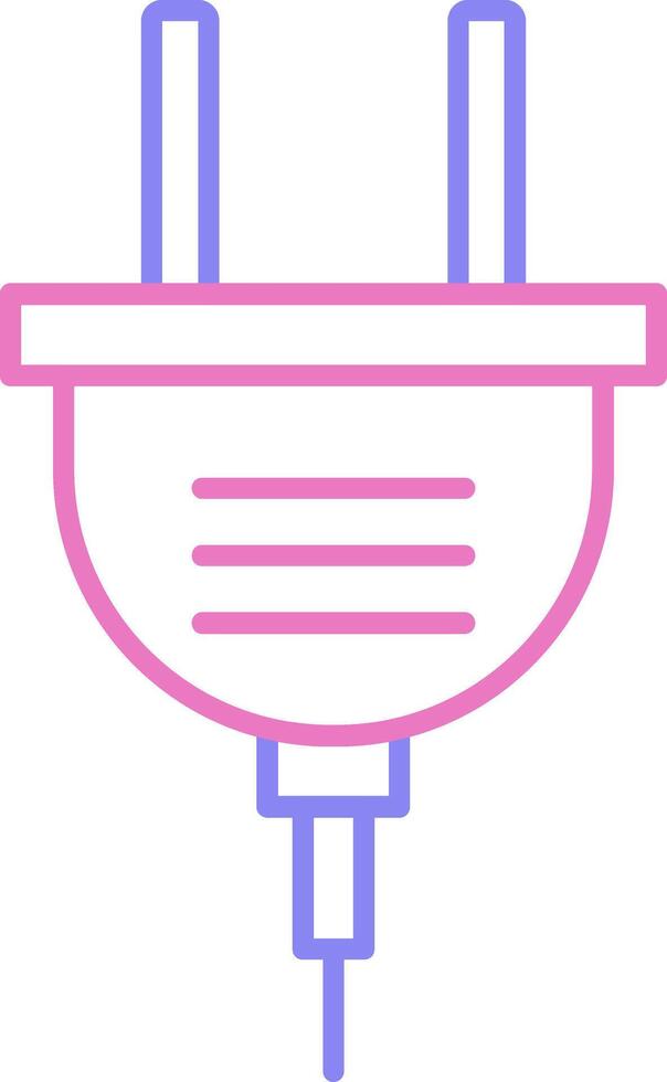 Power Plug Linear Two Colour Icon vector