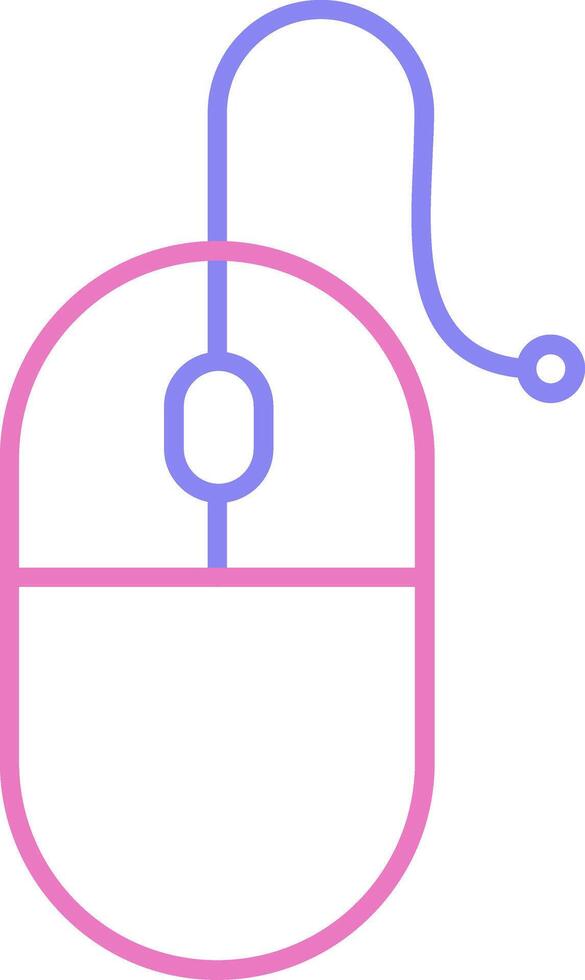 Computer Mouse Linear Two Colour Icon vector
