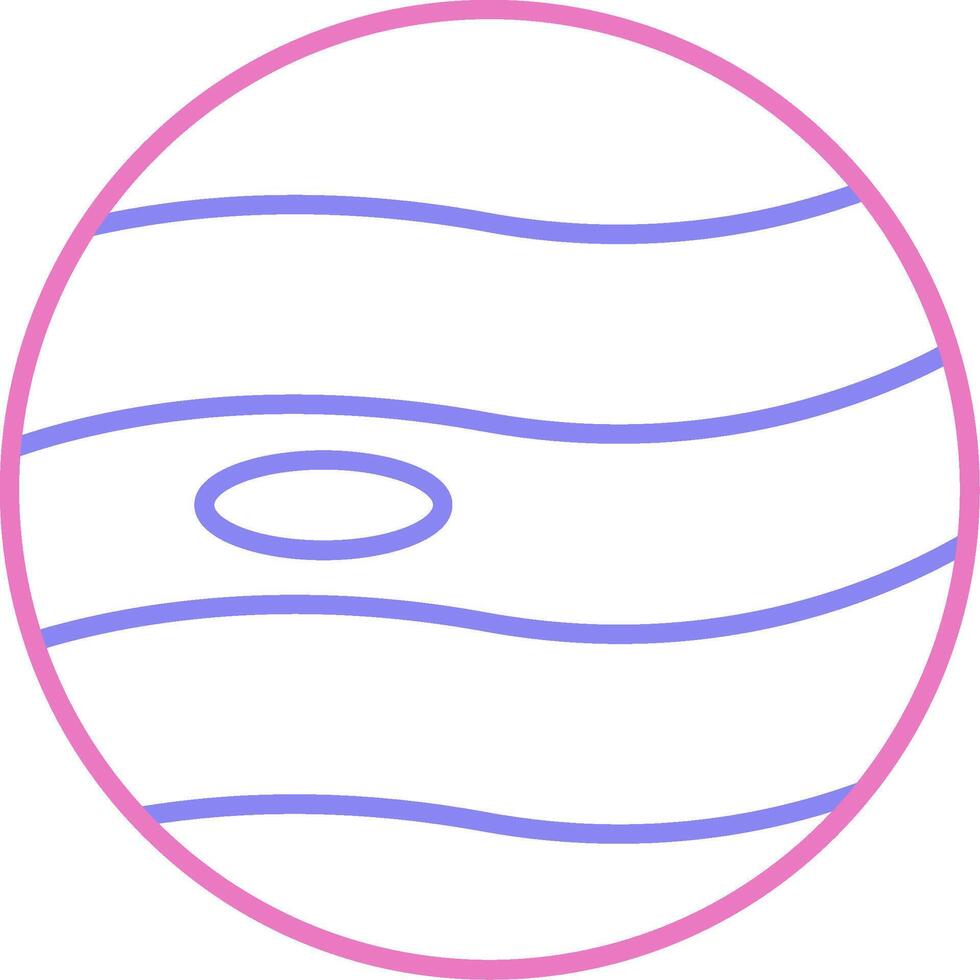 Planet Linear Two Colour Icon vector