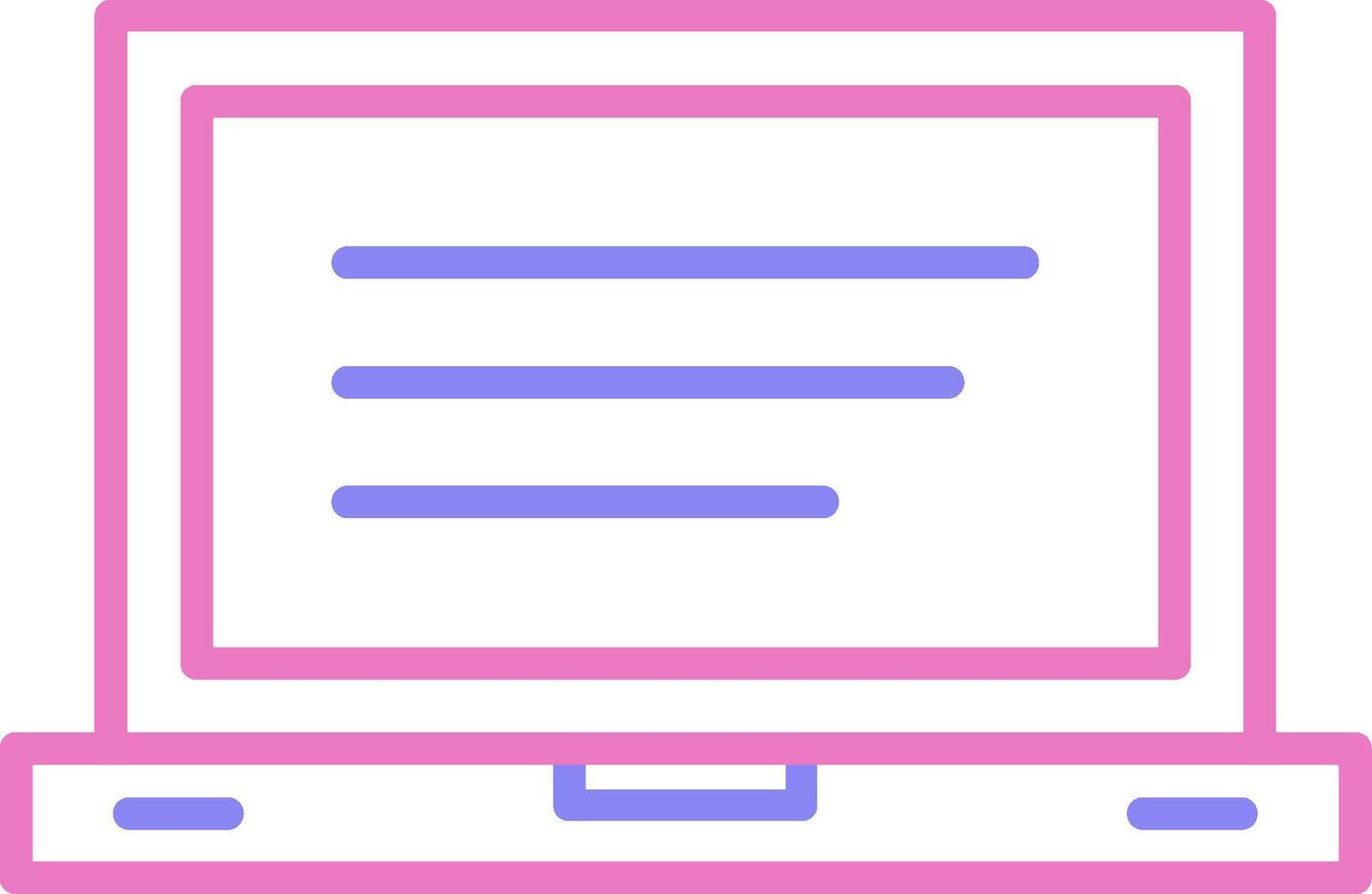 Laptop Linear Two Colour Icon vector