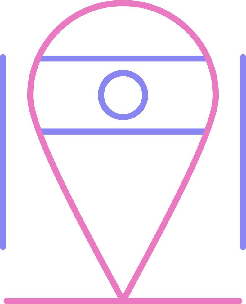 Location Linear Two Colour Icon vector