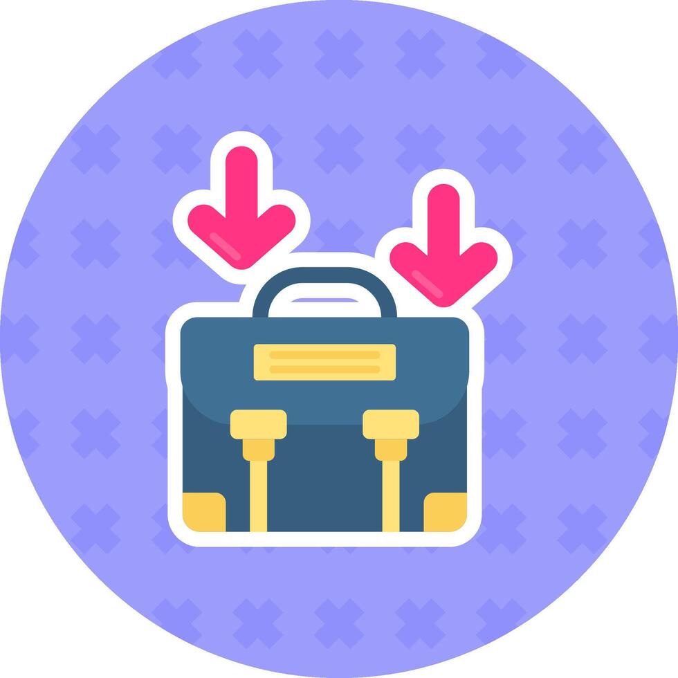 Career path Flat Sticker Icon vector