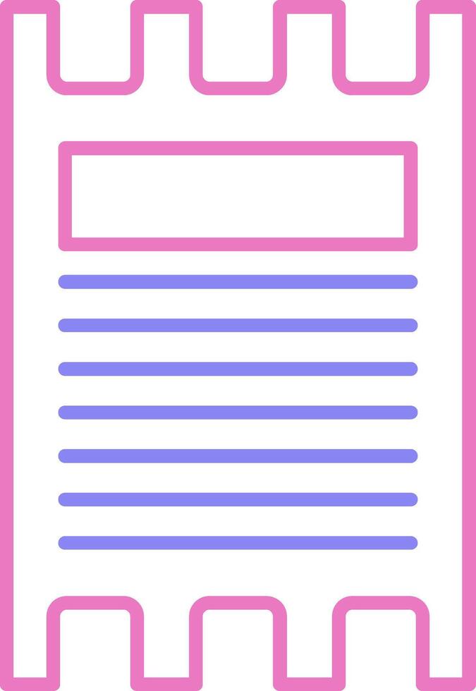 Ticket Linear Two Colour Icon vector