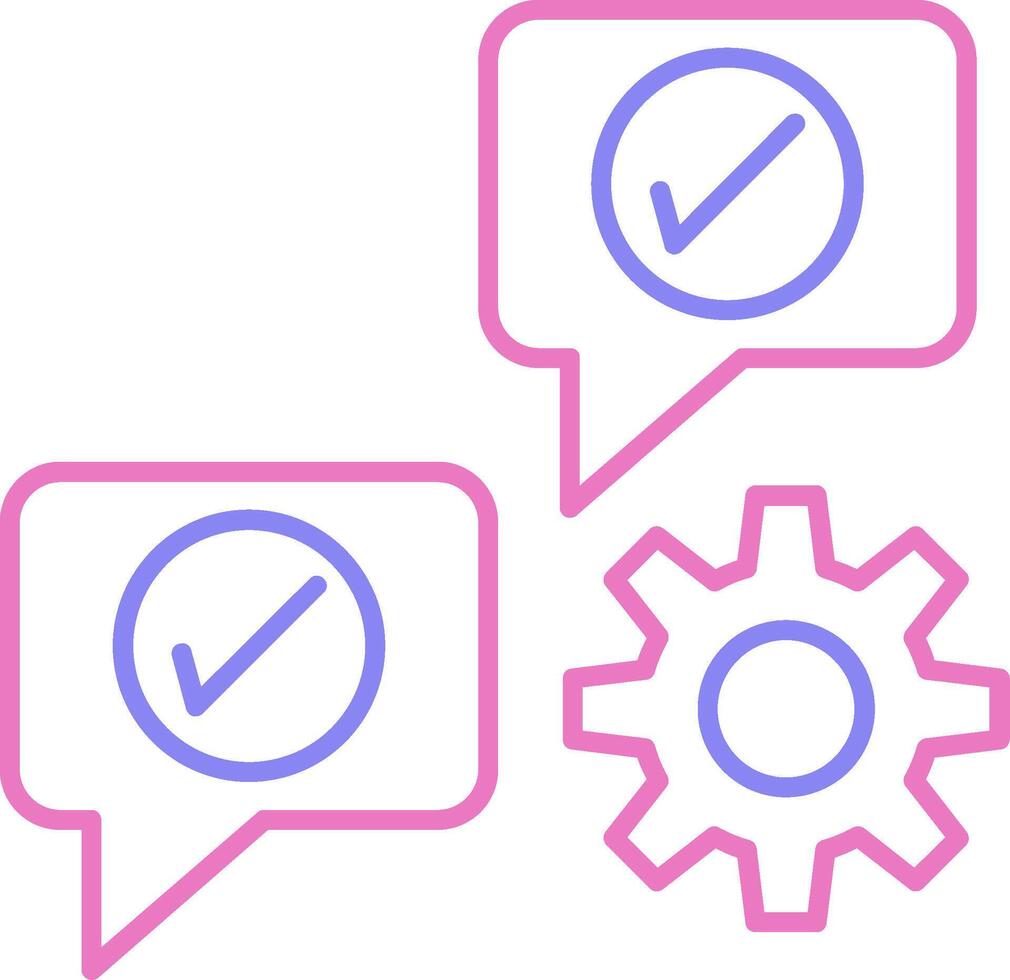 Communicate Linear Two Colour Icon vector