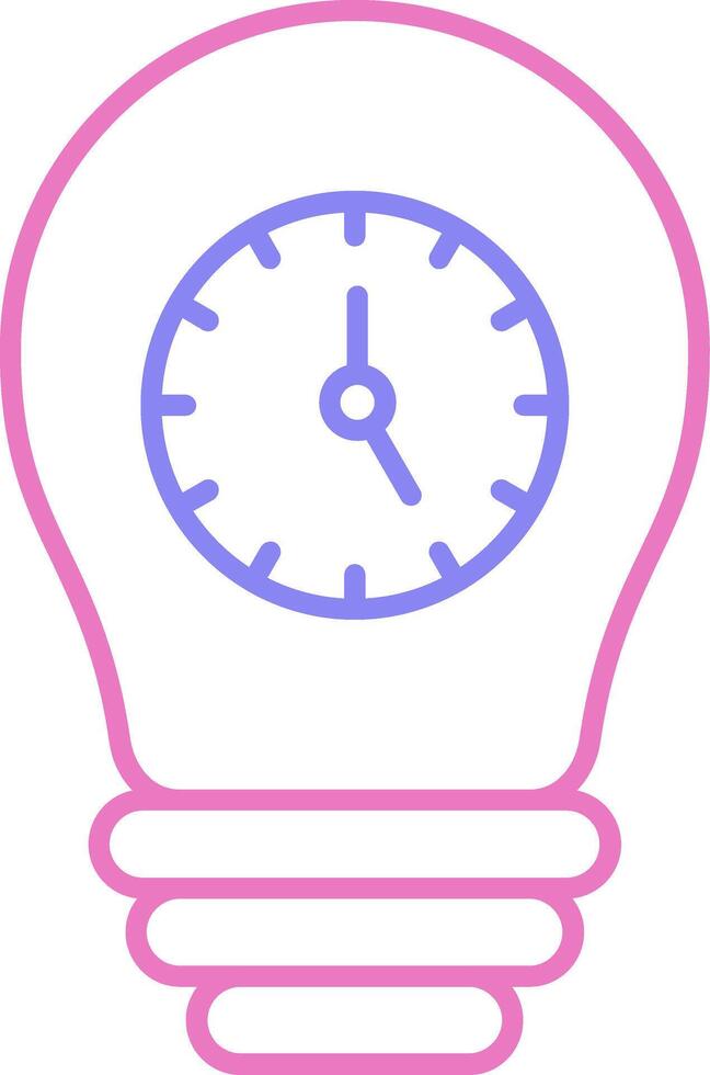 Time Management Linear Two Colour Icon vector