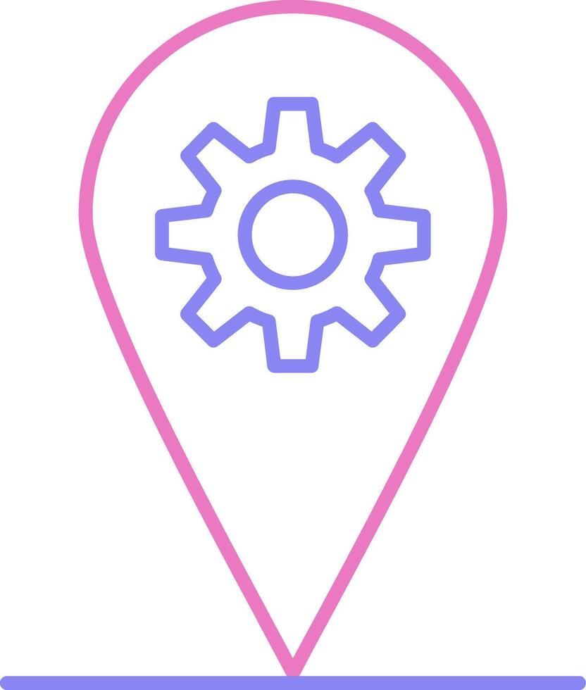 Localization Linear Two Colour Icon vector