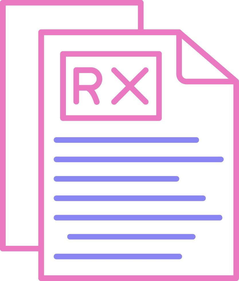 Rx Linear Two Colour Icon vector