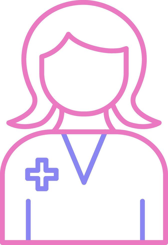 Doctor Linear Two Colour Icon vector