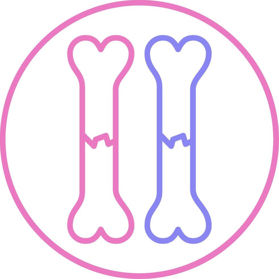 Bone Linear Two Colour Icon vector