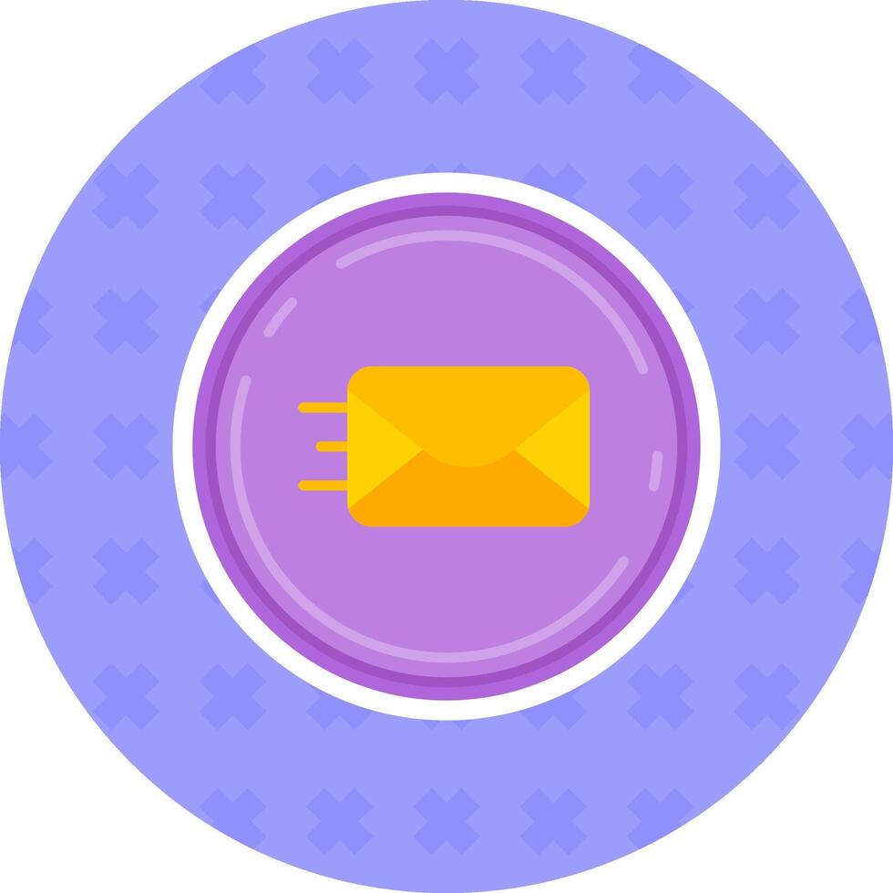 Send Flat Sticker Icon vector