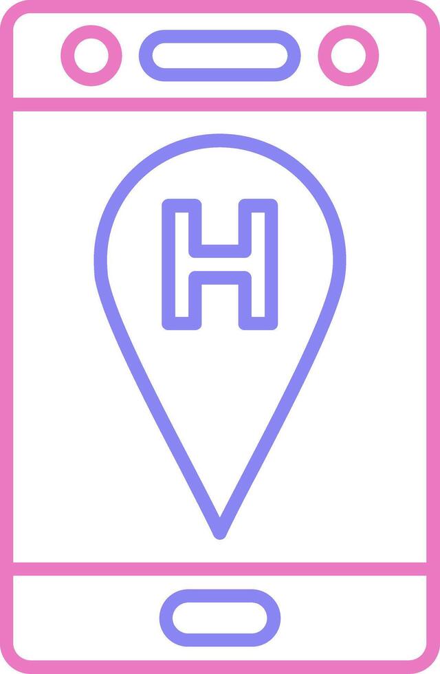 Hospital Linear Two Colour Icon vector