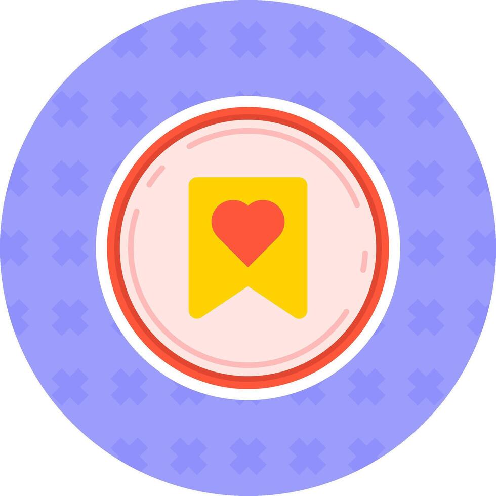 Favourite Flat Sticker Icon vector