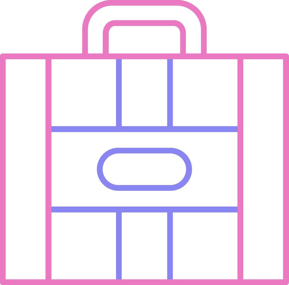 Suitcase Linear Two Colour Icon vector