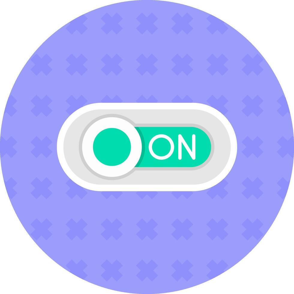 On Flat Sticker Icon vector